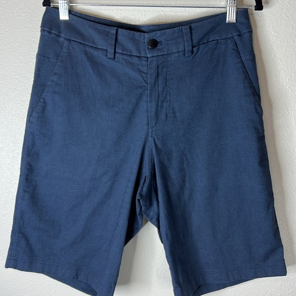 LULULEMON The Works Shorts Men 32 Blue 10” Stretch Lightweight Comfort Golf - Picture 3 of 17